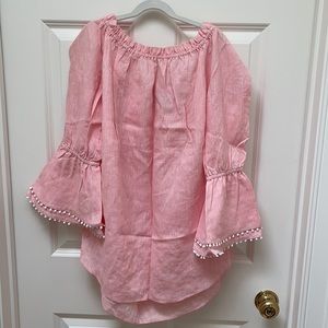 Never worn Sarah Campbell Pink Linen Shirt